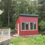 Cabana w/ removable back wall, cedar T/G interior and steel roof/siding